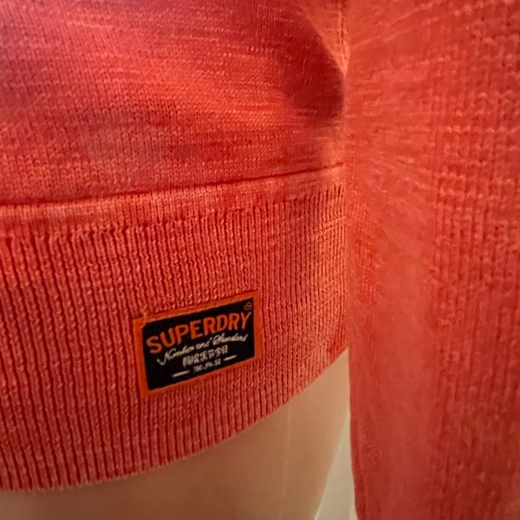 Superdry Womens XL sweatshirt premium dried cotton pink/orange quality stitching - Picture 12 of 14